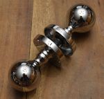 Victorian Polished Chrome, Ball Shape, Half Sprung Mortice Knob Set (JV48PC)